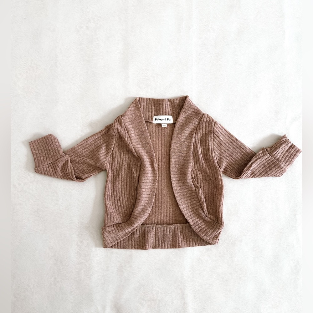 Small Shop Dusty Rose Cardigan 12-18 EUC